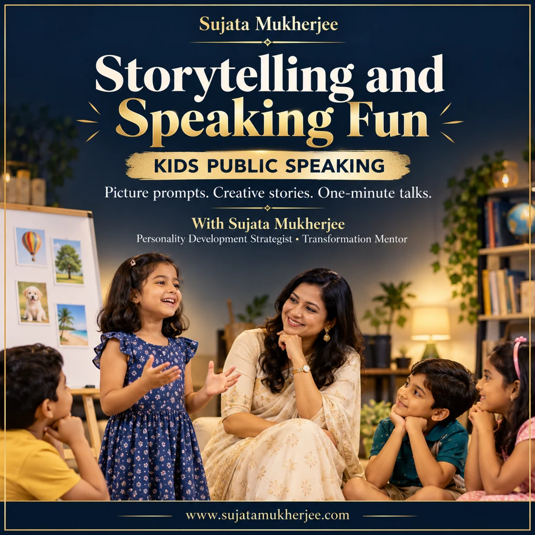 Storytelling and Speaking Fun event creative