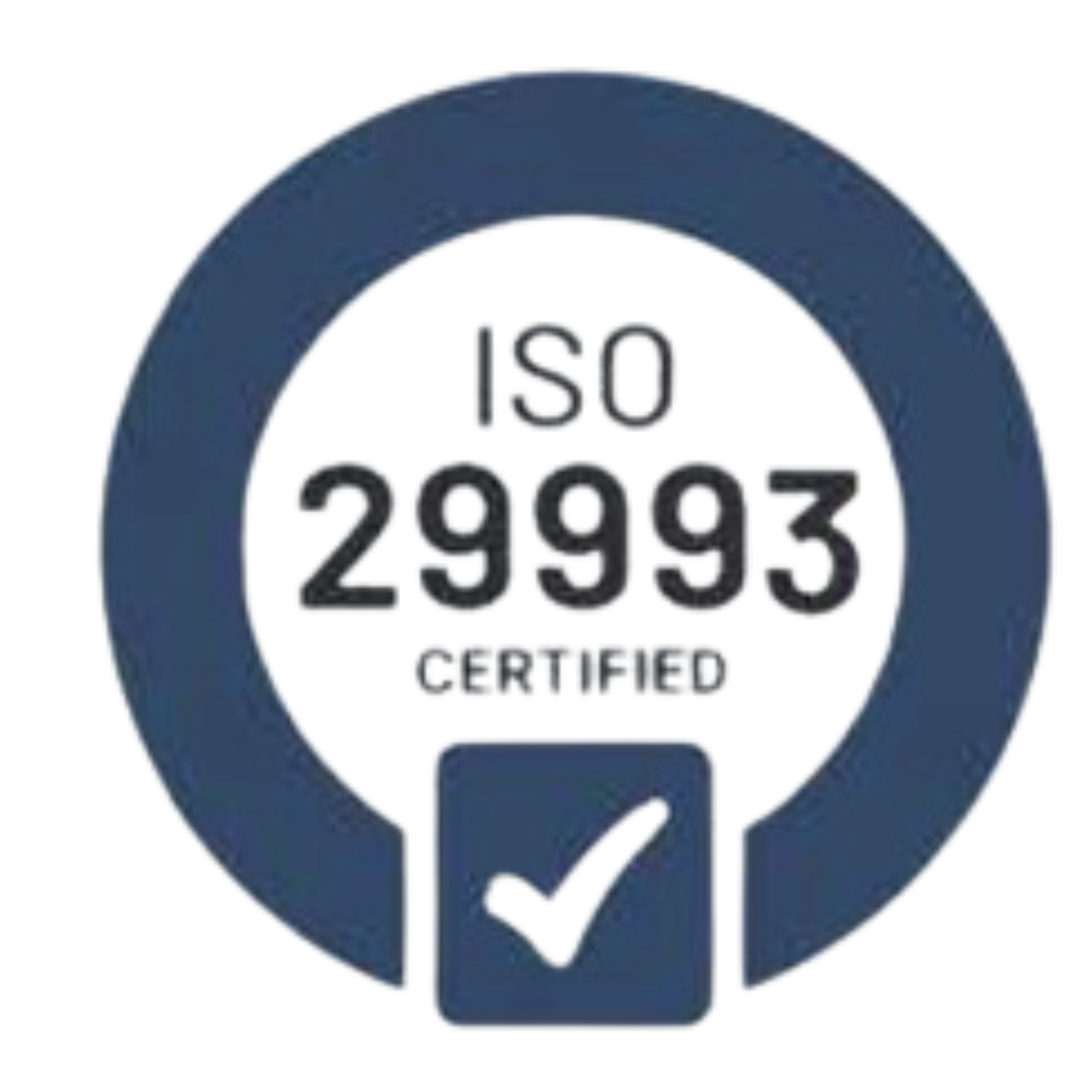 ISO 29993 certification logo