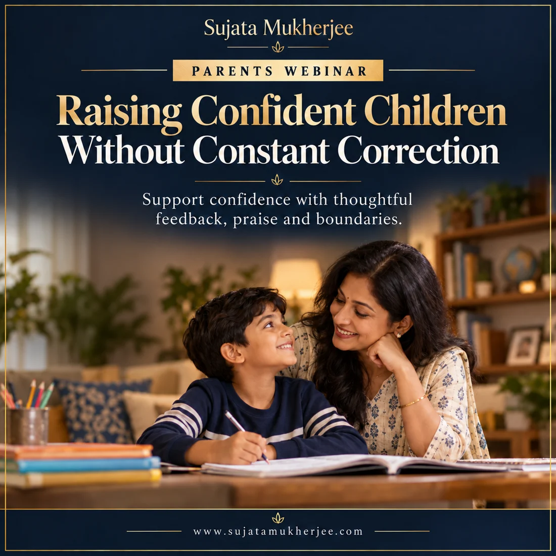Raising Confident Children Without Constant Correction event creative